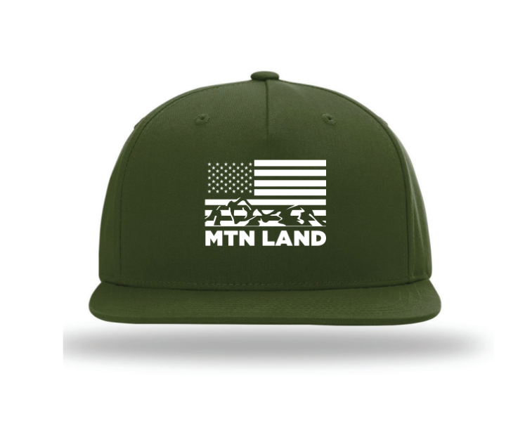 MTNLAND PINCHFRONT SNAP BACK HAT - ARMY OLIVE