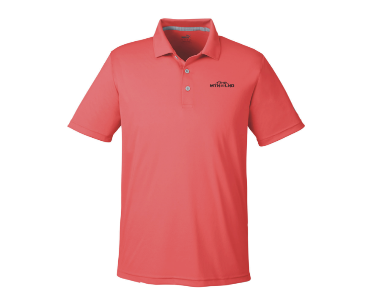 MTNLAND PUMA GAMER GOLF POLO - HOT CORAL